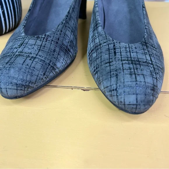 STUART WEITZMAN Gray Patterned Suede Pumps, 8.5M - Picture 5 of 12